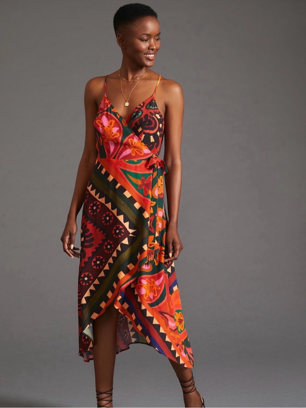 NWT FARM Rio Hanky Wrap Midi Dress